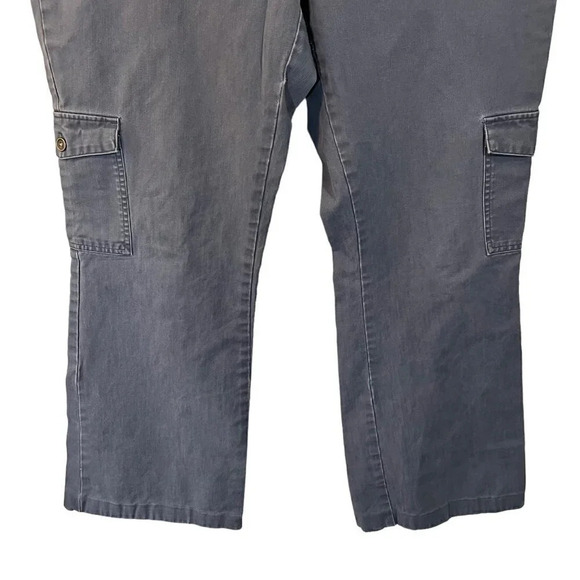 Dockers Pants Favorite Fit Mid Rise Bootcut 14 Gray Cargo Pockets 100% Cotton - Picture 5 of 8